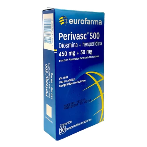 PERIVASC 500 ( DIOSMINA+HESPERIDIMA) 450 MG+50 MG X 30 COMP