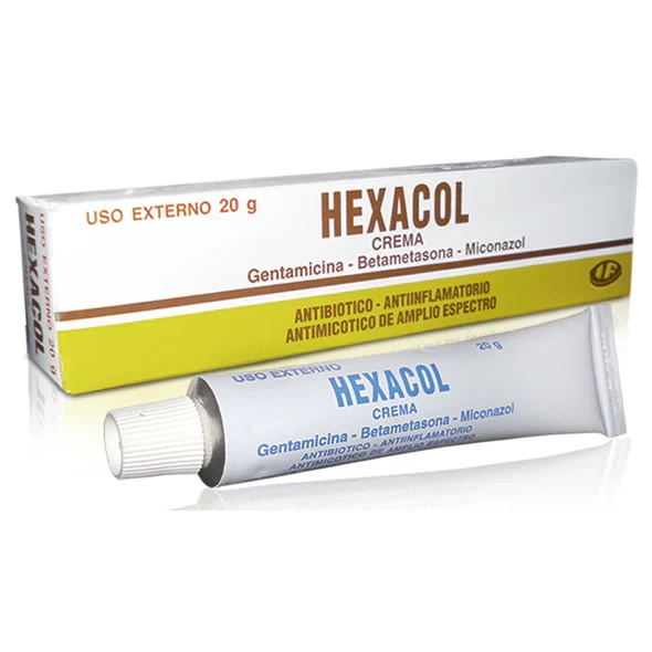 HEXACOL CREMA 20 GR genta + beta + miconazol