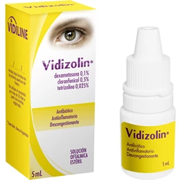 VIDIZOLIN SOLUCION OFTALMICA 5 ML. CLORANF+DEXA+TETRAHIDROZOLINA